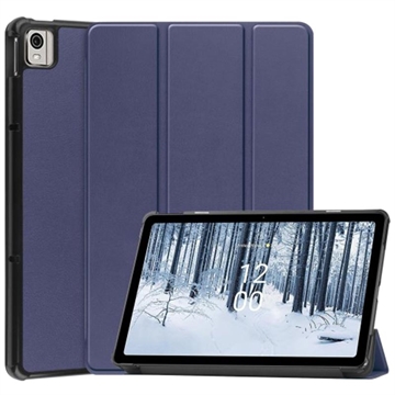 Tri-Fold Series Nokia T21 Smart Folio Hoesje Blauw