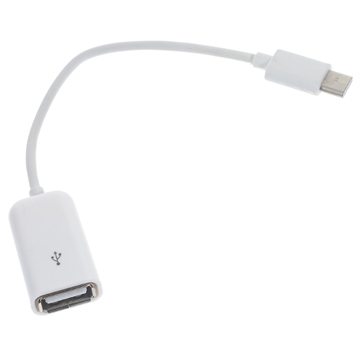 USB 3.1 Type-C-USB 2.0 OTG Kabel Adapter 15cm Wit