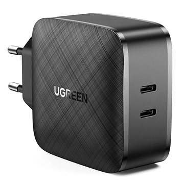 Ugreen CD216 Snelle Stopcontact Lader 2x USB-C PD, QC4.0 66W