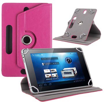Universal Rotary Folio Case voor Tablets 7.9-8.4 Hot Pink