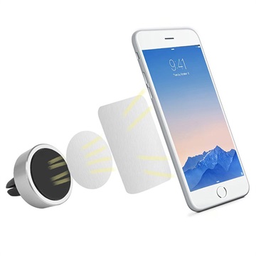 Universele Magnetisch Smartphone Ventilatierooster Houder Zilver huismerk kopen in de aanbieding