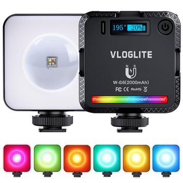 VLOGLITE W-S6 Full Color RGB LED Fotogarfie Licht Camera Licht zonsondergang Sfeer Lamp Magnetische 