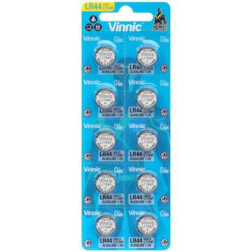 Vinnic LR44/Ag13/L1154f - Alcaline Knoopcel Batterij - Blister 10st