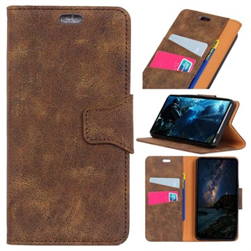 Vintage Series Google Pixel 3A Portemonnee Hoesje Coffee huismerk kopen in de aanbieding