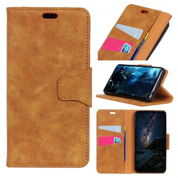 Vintage Serie Huawei Honor 10 Lite Wallet Case Bruin huismerk kopen in de aanbieding