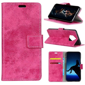 Vintage Serie Nokia 9 Wallet Case Hot Pink huismerk kopen in de aanbieding