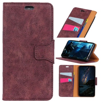 Vintage Series Nokia 9 Pureview Wallet Case Wijnrood huismerk kopen in de aanbieding