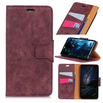 Vintage Series Sony Xperia L3 Wallet Case Wijnrood huismerk kopen in de aanbieding