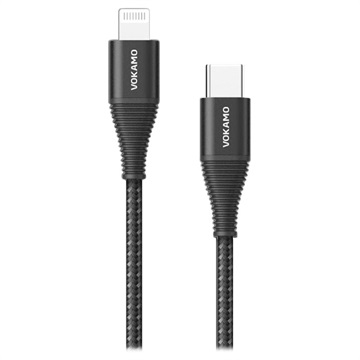 Vokamo Usb C Lightning Data En Oplaadkabel 12M Zwart huismerk kopen in de aanbieding