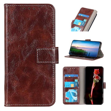OnePlus Nord 2T Wallet Case met Magnetische Sluiting Bruin