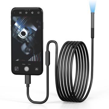 Waterdichte 8mm endoscoopcamera voor iPhone, iPad, smartphones, tablet 3m