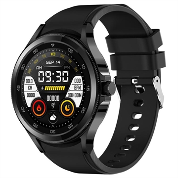 Waterdicht Sport Smart Horloge met Hartslag DS20 Zwart