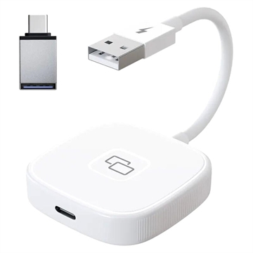 Wired CarPlay Mirror Adapter THT-020-7 for iPhone USB-A, USB-C White