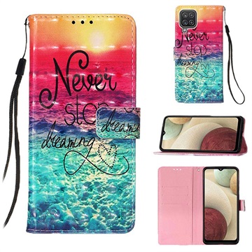 Wonder Series Samsung Galaxy A12 Wallet Case Never Stop Dreaming