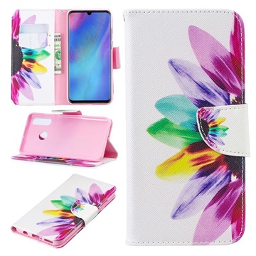 Wonder Series Huawei P30 Lite Wallet Case Bloem huismerk kopen in de aanbieding