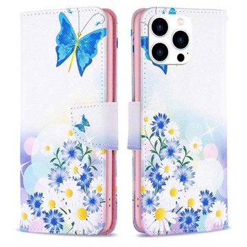 Wonder Series iPhone 14 Pro Wallet Case Blauwe vlinder