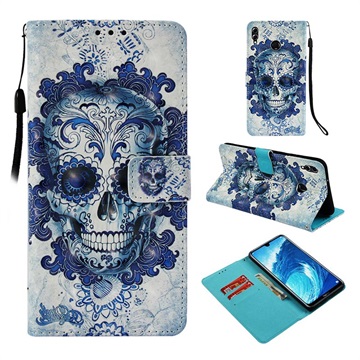 Wonder Series Huawei Honor 8X Max Wallet Case Schedel huismerk kopen in de aanbieding