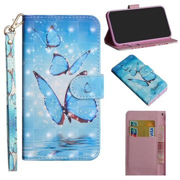 Wonder Series iPhone 12 mini Wallet Case Blauwe vlinder