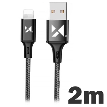 Wozinsky Data & Oplaadkabel USB-A-Lightning 2m Zwart