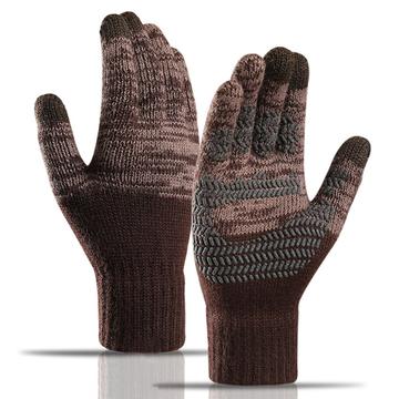 Y0046 1 paar heren winter gebreide winddichte warme handschoenen Touchscreen Texting wanten met elas