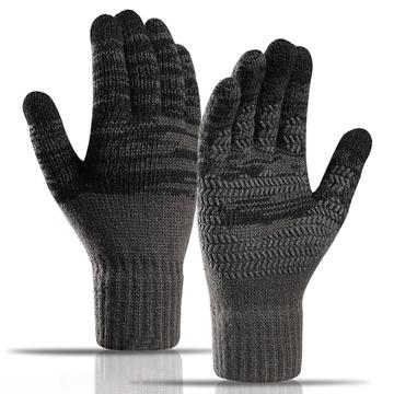 Y0046 1 paar heren winter gebreide winddichte warme handschoenen Touchscreen Texting wanten met elas