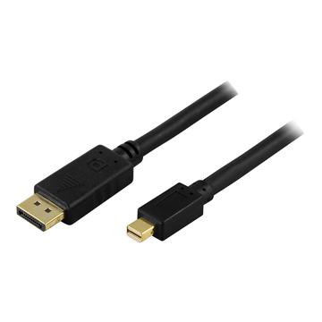 Deltaco DP-1131 DisplayPort kabel 3 m Mini DisplayPort Zwart