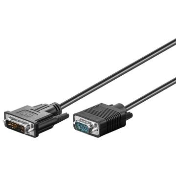 Goobay DVI-I/VGA Full HD kabel, vernikkeld