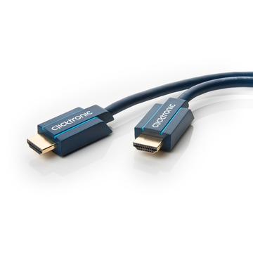clicktronic HDMI Aansluitkabel [1x HDMI-stekker <=> 1x HDMI-stekker] 12.50 m Blauw