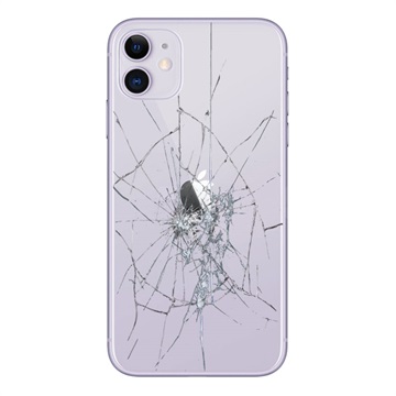 iPhone 11 Back Cover Reparatie Alleen Glas Paars
