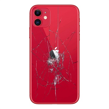 iPhone 11 Back Cover Reparatie Alleen glas Rood