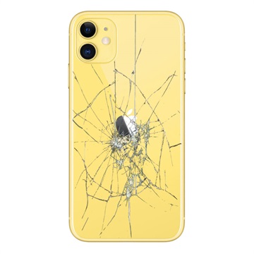 iPhone 11 Back Cover Reparatie Alleen Glas Geel