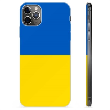 iPhone 11 Pro Max TPU Hoesje Oekraïense Vlag Geel en Lichtblauw