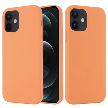 iPhone 12 Mini Liquid Siliconen Hoesje MagSafe Compatibel Oranje