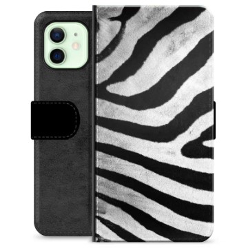 iPhone 12 Premium Portemonnee Hoesje Zebra