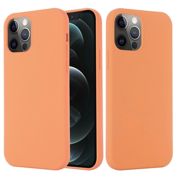 iPhone 12-12 Pro Liquid Siliconen Hoesje MagSafe Compatibel Oranje