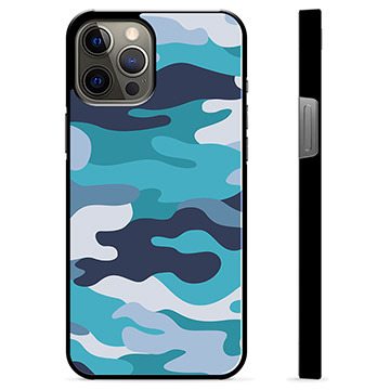 iPhone 12 Pro Max Beschermhoes Blauw Camouflage