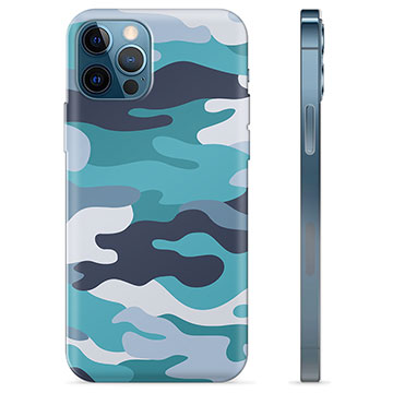 iPhone 12 Pro TPU Hoesje Blauw Camouflage