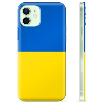 iPhone 12 TPU Hoesje OekraÃ¯ense Vlag Geel en Lichtblauw