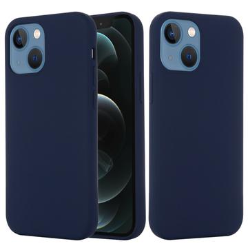 iPhone 13 Liquid Siliconen Hoesje MagSafe Compatibel Donkerblauw
