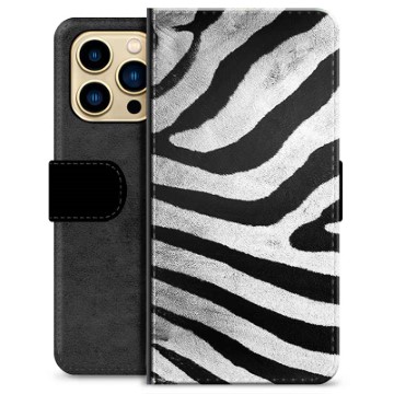iPhone 13 Pro Max Premium Wallet Hoesje Zebra