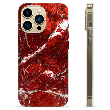 iPhone 13 Pro Max TPU-hoesje rood marmer