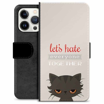 iPhone 13 Pro Premium Wallet Case Angry Cat