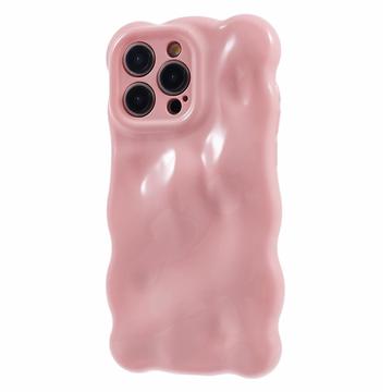 iPhone 13 Pro Golvende rand Candy Bubbles TPU hoesje Roze