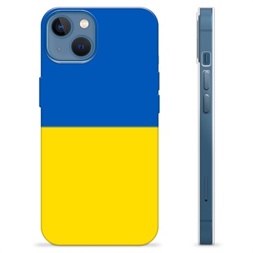 iPhone 13 TPU Case Geel en lichtblauw