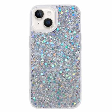 iPhone 14 Glitter Flakes TPU Case Silver