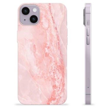 iPhone 14 Plus TPU-hoesje Roze Marmer