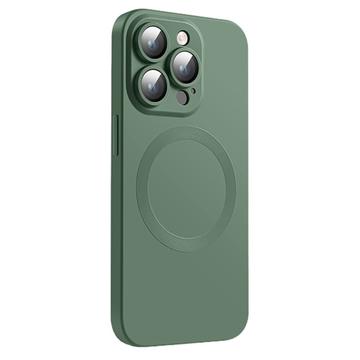 iPhone 14 Pro Liquid Silicone Case met cameralensbescherming Magsafe compatibel Groen