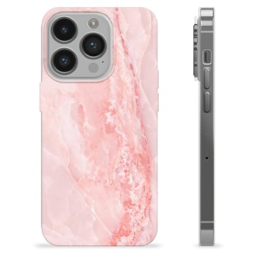 iPhone 14 Pro TPU-hoesje Roze Marmer