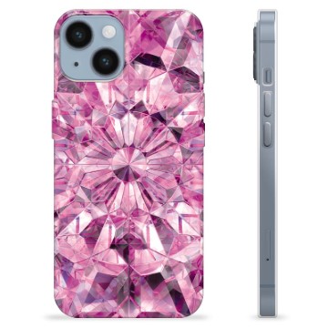 iPhone 14 TPU-hoesje Roze Kristal