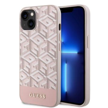 iPhone 15 Guess G Cube Mag hoesje Roze